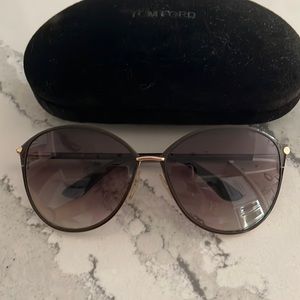 Tom Ford Penelope Sunglasses Rose Gold/Dark Brown